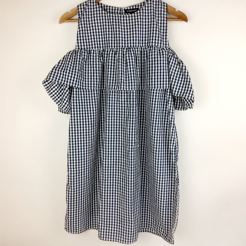 Style Envy Gingham Mini Dress Size Medium